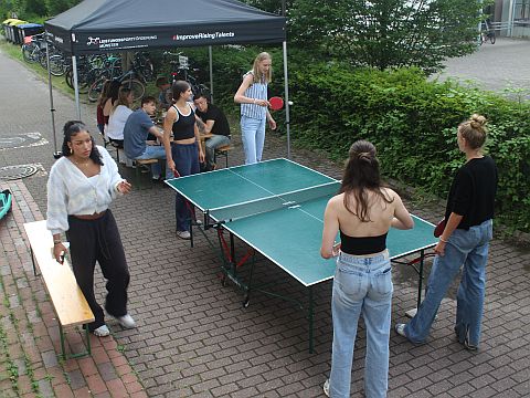 Tischtennis beim Abschiedstreffen